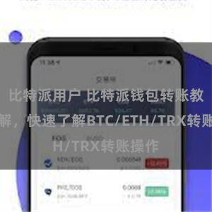 比特派用户 比特派钱包转账教程详解，快速了解BTC/ETH/TRX转账操作