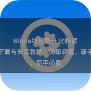 Bitpie钱包备份 比特派钱包下载与安装教程：简单易懂，新手必看