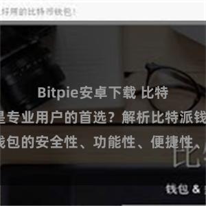 Bitpie安卓下载 比特派钱包为何是专业用户的首选？解析比特派钱包的安全性、功能性、便捷性、支持性等优势。