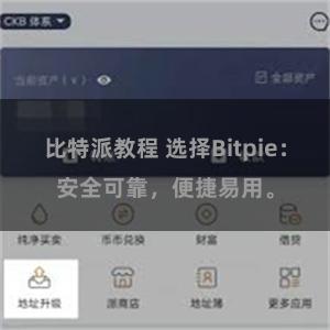 比特派教程 选择Bitpie：安全可靠，便捷易用。