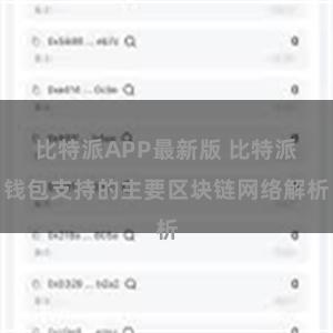 比特派APP最新版 比特派钱包支持的主要区块链网络解析