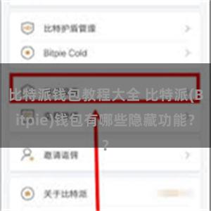 比特派钱包教程大全 比特派(Bitpie)钱包有哪些隐藏功能？