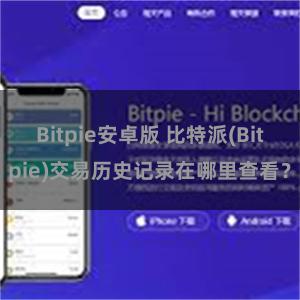 Bitpie安卓版 比特派(Bitpie)交易历史记录在哪里查看？