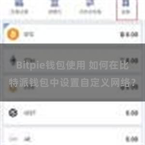 Bitpie钱包使用 如何在比特派钱包中设置自定义网络？