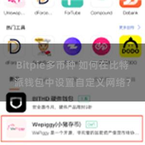Bitpie多币种 如何在比特派钱包中设置自定义网络？