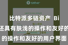 比特派多链资产  Bitpie钱包还具有肤浅的操作和友好的用户界面